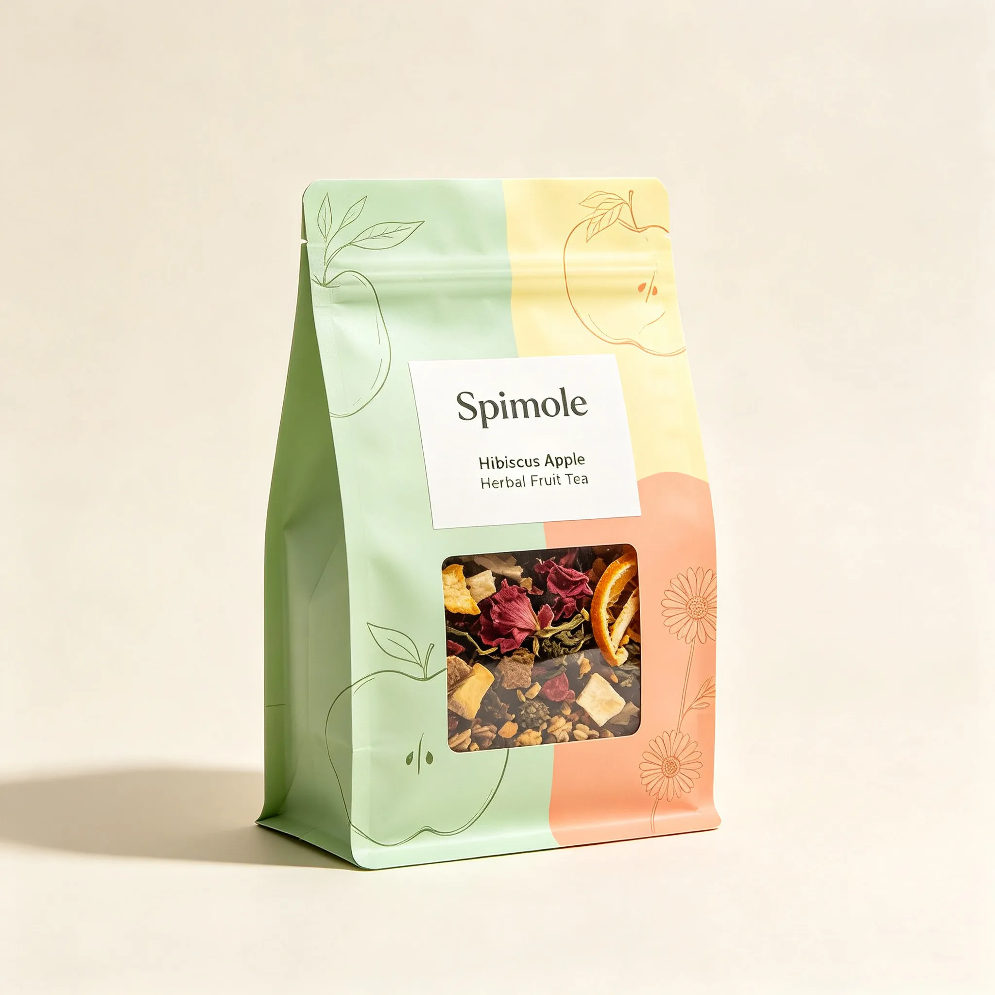 Spimole Hibiscus Apple Herbal Fruit Tea